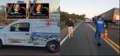 Enfermeiras de MT morrem em batida entre ambul